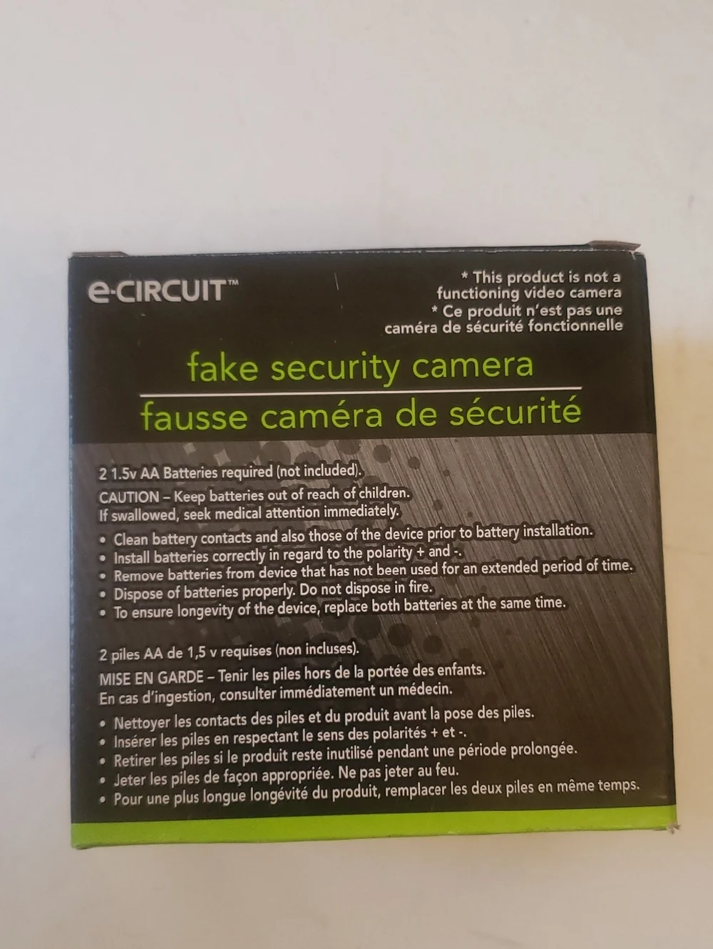 E-Circuit Fake Security Cameras x5 New Battery Lights Up